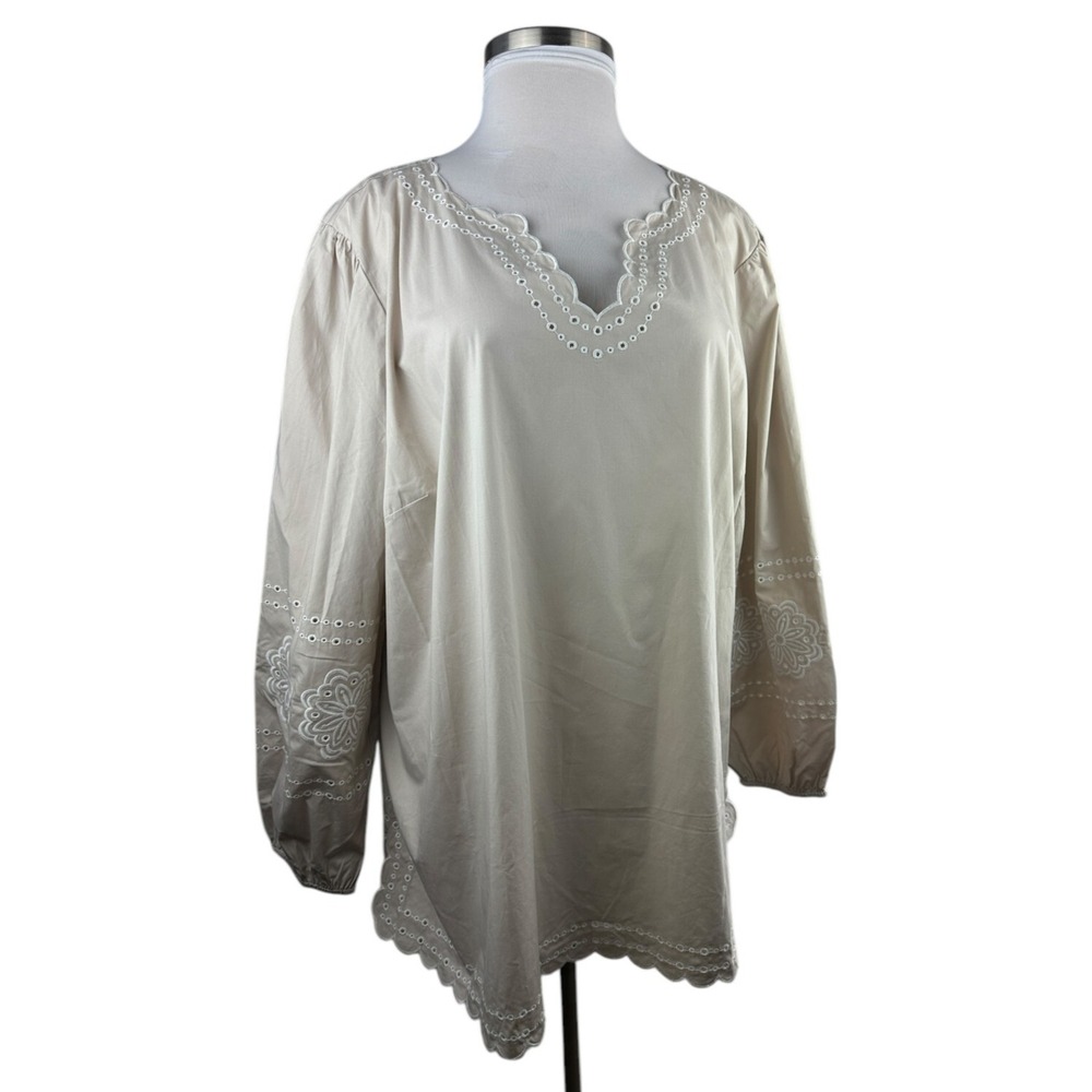 Bellisima Kim Gravel Daisy Days Of Summer Boutique Top Eyelet Plus Size 4X - Picture 2 of 16